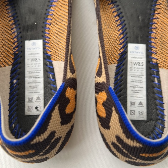 Rothy's The Point Big Cat Flats in Animal Cheetah Leopard Print Knit Women's - Picture 5 of 7